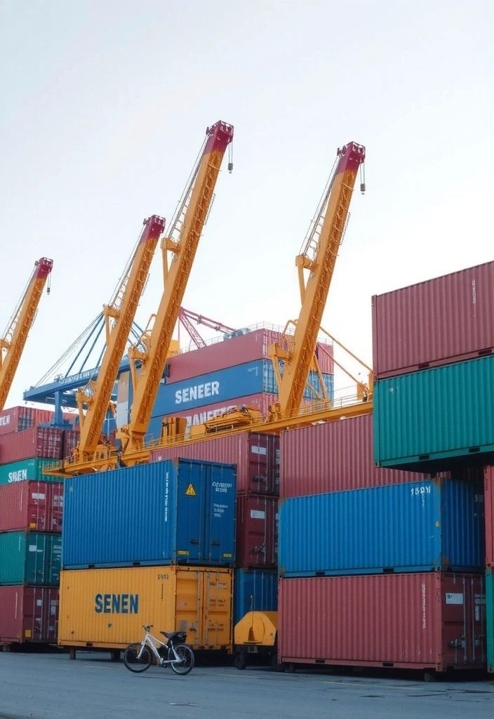 Shipping container stacks