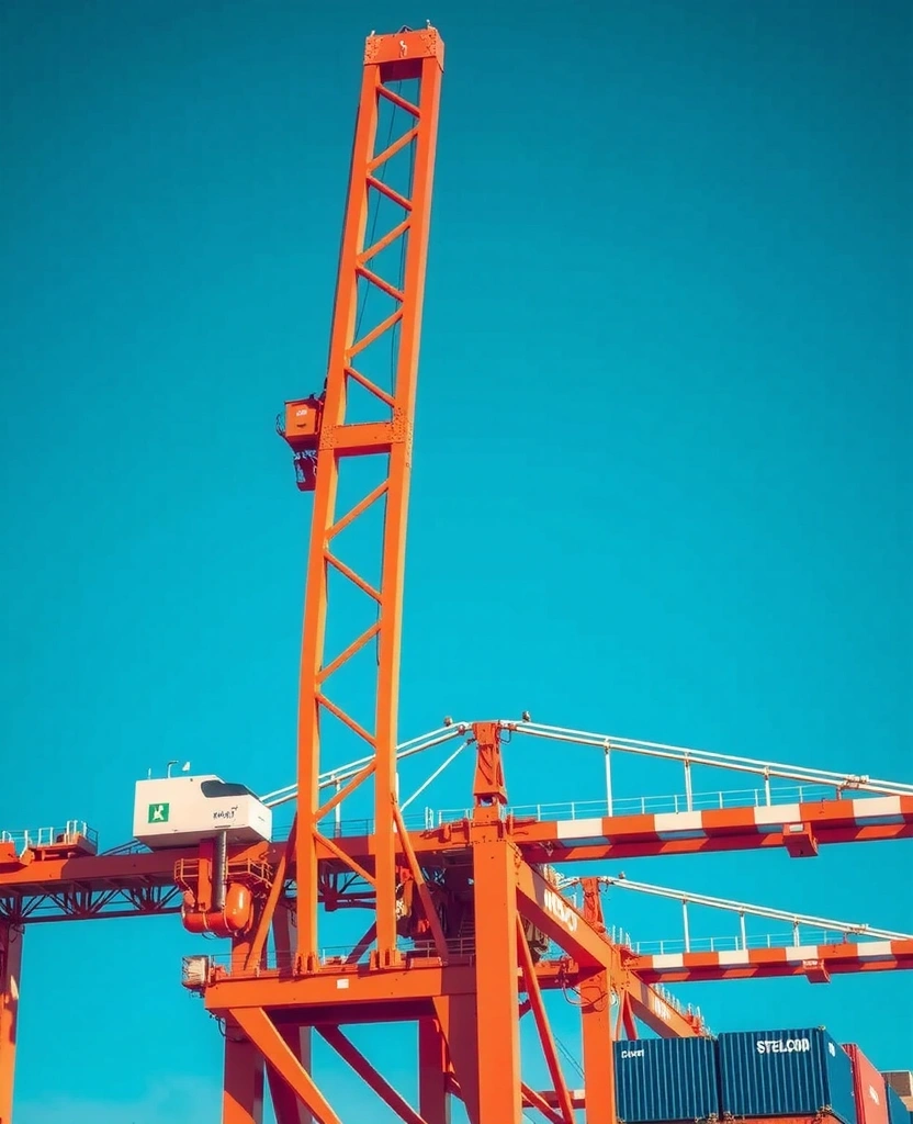 Industrial port infrastructure detail